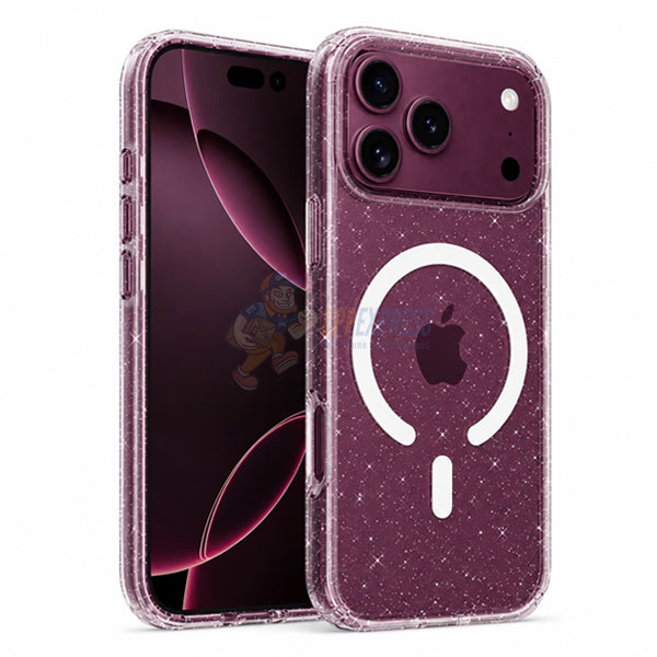 iPhone 18 Pro Glitter Magsafe ShockProof Protective Case Cover