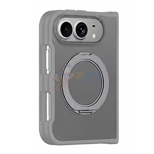 iPhone Duo Integrated Side Folding Stand Case Protective Shockproof Cover Clear