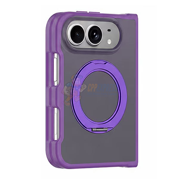iPhone Duo Integrated Side Folding Stand Case Protective Shockproof Cover Clear