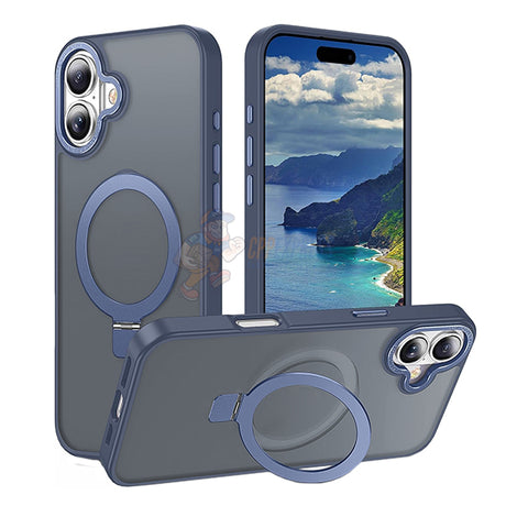 iPhone 16 Plus Shockproof Magnetic Case With Invisible Stand Holder