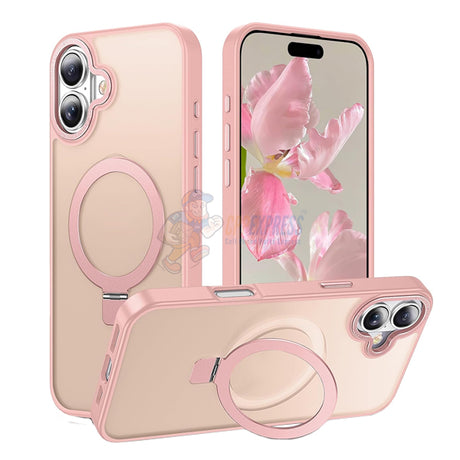 iPhone 16 Plus Shockproof Magnetic Case With Invisible Stand Holder