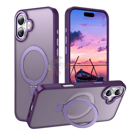 iPhone 16 Plus Shockproof Magnetic Case With Invisible Stand Holder