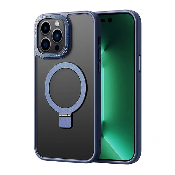 iPhone 16 Pro Max Shockproof Magnetic Case With Invisible Stand Holder