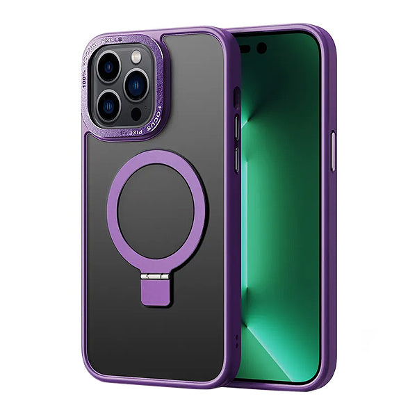 iPhone 16 Pro Max Shockproof Magnetic Case With Invisible Stand Holder