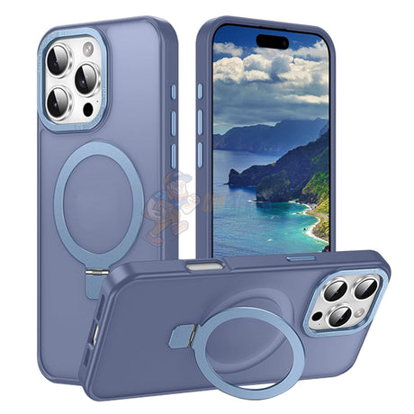 iPhone 16 Pro Shockproof Magnetic Case With Invisible Stand Holder