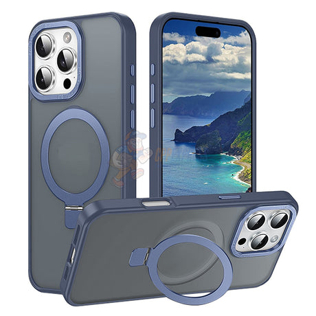 iPhone 16 Pro Shockproof Magnetic Case With Invisible Stand Holder