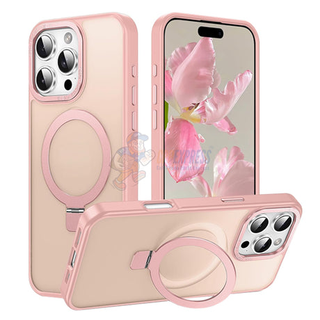 iPhone 16 Pro Shockproof Magnetic Case With Invisible Stand Holder