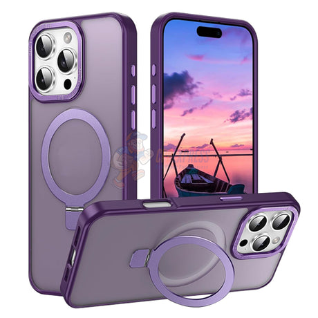 iPhone 16 Pro Shockproof Magnetic Case With Invisible Stand Holder