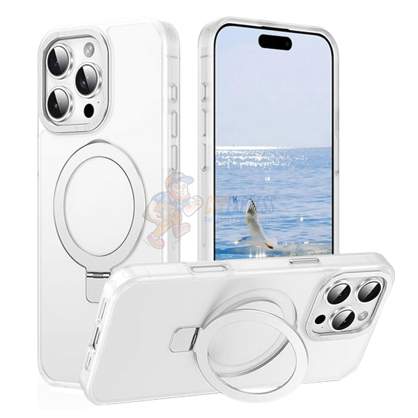 iPhone 16 Pro Shockproof Magnetic Case With Invisible Stand Holder