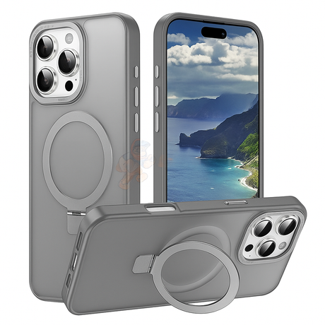 iPhone 16 Pro Shockproof Magnetic Case With Invisible Stand Holder