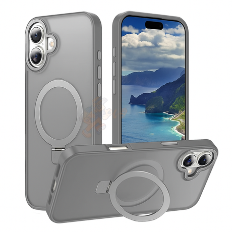 iPhone 16 Plus Shockproof Magnetic Case With Invisible Stand Holder