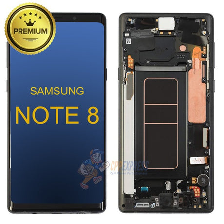 Samsung Galaxy Note 8 Premium LCD & Assembly With Frame - Midnight Black