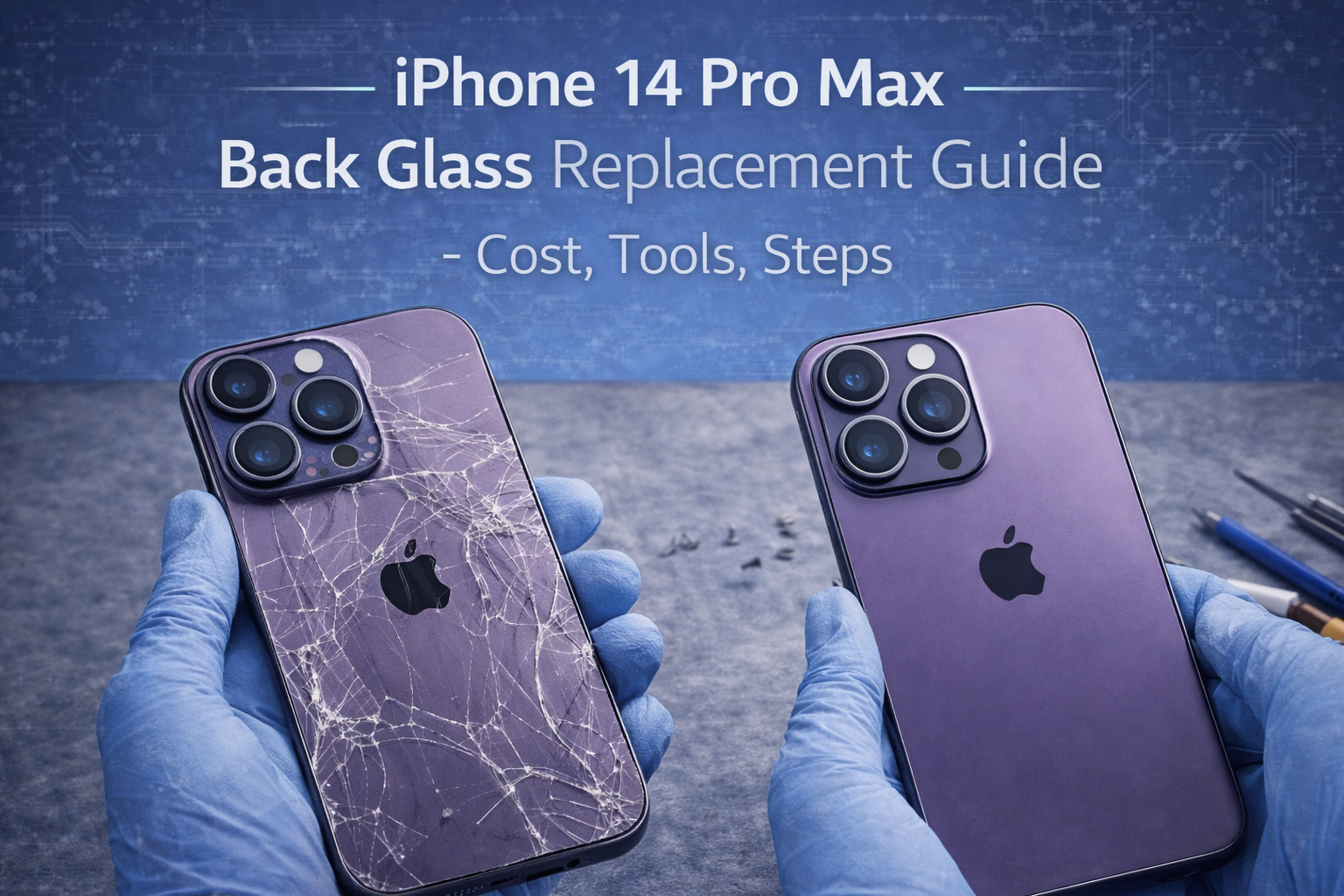 iPhone 14 Pro Max Back Glass Replacement Guide - Cost, Tools, Steps