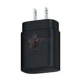 2 Pin USBC 25W PD Adapter US Super Fast Charging Wall Charger Black