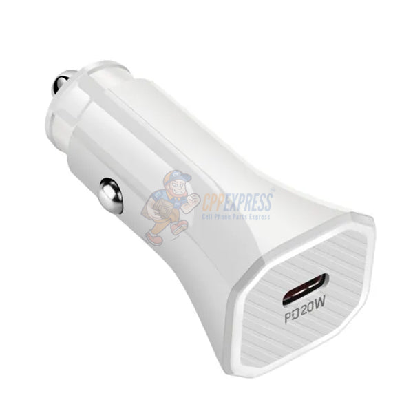 20W PD Fast Car Charger USB-C Power Delivery Quick Charge for iPhone & Android