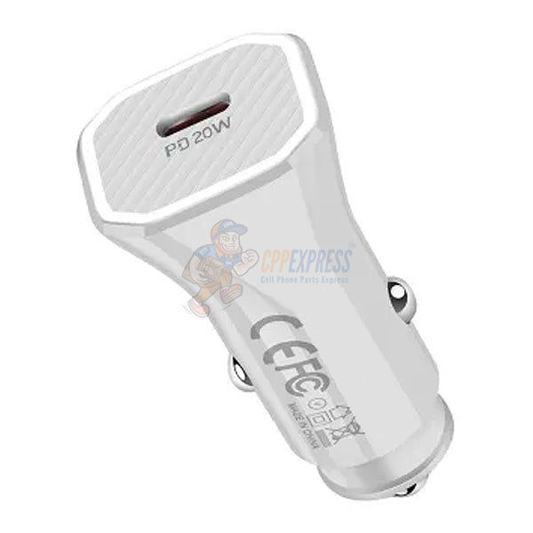 20W PD Fast Car Charger USB-C Power Delivery Quick Charge for iPhone & Android