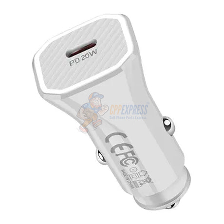 20W PD Fast Car Charger USB-C Power Delivery Quick Charge for iPhone & Android