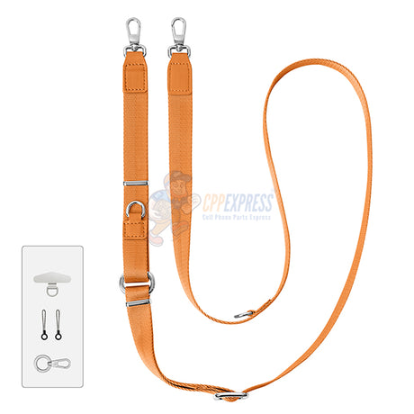 3-in-1 Triple-Function Adjustable Crossbody Lanyard Hands-Free Strap For iPhone