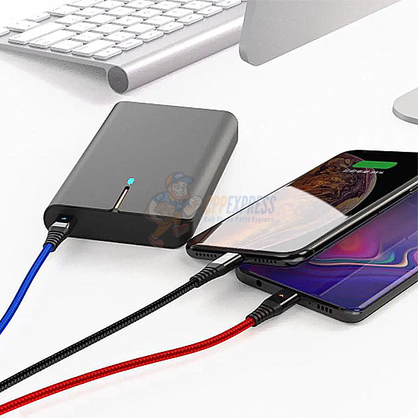 3 in 1 Data Cable USB Type C / Lightning / Micro USB Multiple USB Charging Cable