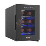 6-Bottle Wine Cooler Countertop 44-66 Temp Fridge W/ Wine Rack Freestanding