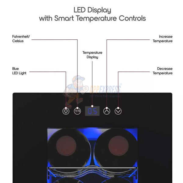 6-Bottle Wine Cooler Countertop 44-66 Temp Fridge W/ Wine Rack Freestanding
