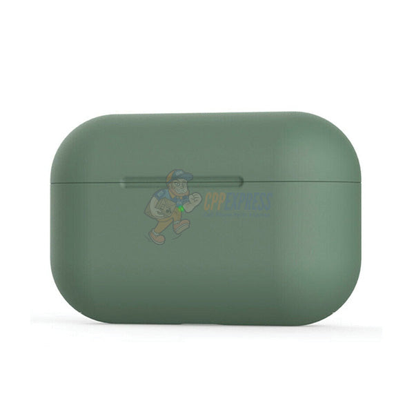 Airpods Pro Premium Protective Shockproof Silicone Charging Shell Case Cover - Green