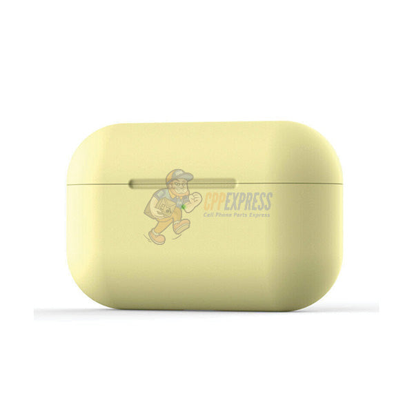 Airpods Pro Premium Shockproof Protective Silicone Soft Charging Shell Case Cover - Yellow