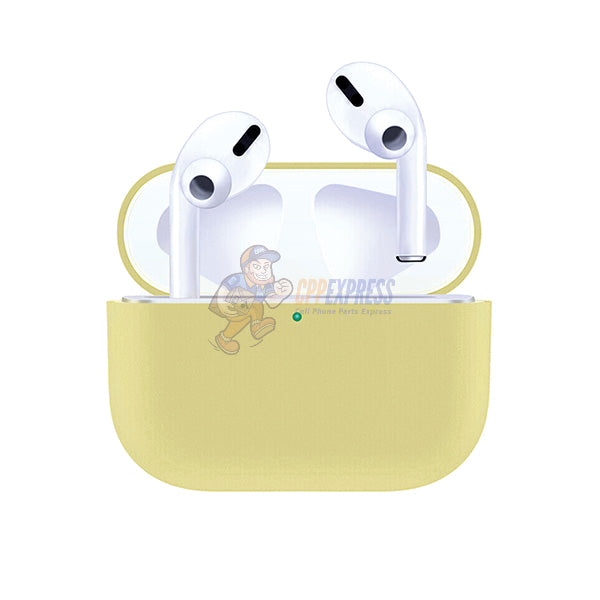 Airpods Pro Premium Shockproof Protective Silicone Soft Charging Shell Case Cover - Yellow