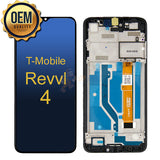 Alcatel TMobile Revvl 4 LCD Touch Screen Digitizer with Assembly with Frame - Black