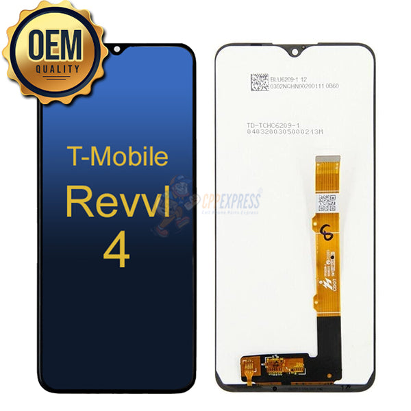 Alcatel TMobile Revvl 4 LCD Touch Screen Digitizer with Assembly without Frame - Black