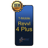 Alcatel TMobile Revvl 4 Plus LCD Touch Screen Digitizer with Assembly with Frame - Black