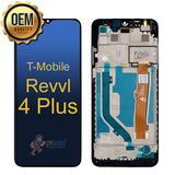 Alcatel TMobile Revvl 4 Plus LCD Touch Screen Digitizer with Assembly with Frame - Black