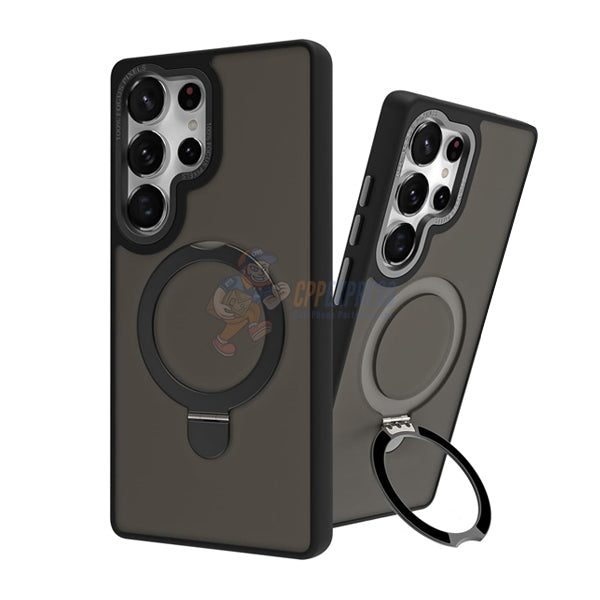 Samsung Galaxy S25 Ultra Shockproof Magnetic Case With Invisible Stand Holder