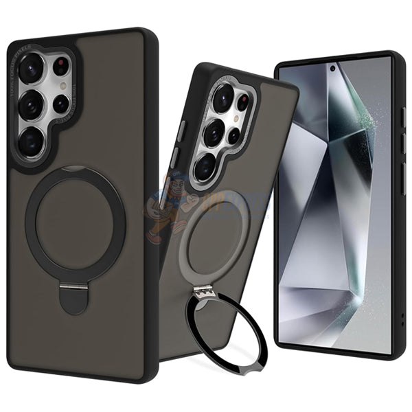 Samsung Galaxy S25 Ultra Shockproof Magnetic Case With Invisible Stand Holder