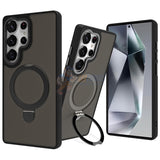 Samsung Galaxy S25 Ultra Shockproof Magnetic Case With Invisible Stand Holder