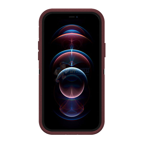 iPhone 12 Mini Shockproof Defender Case Cover Burgundy