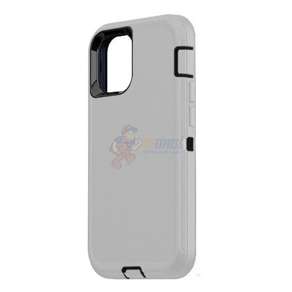 iPhone 12 Mini Shockproof Defender Case Cover Light Grey