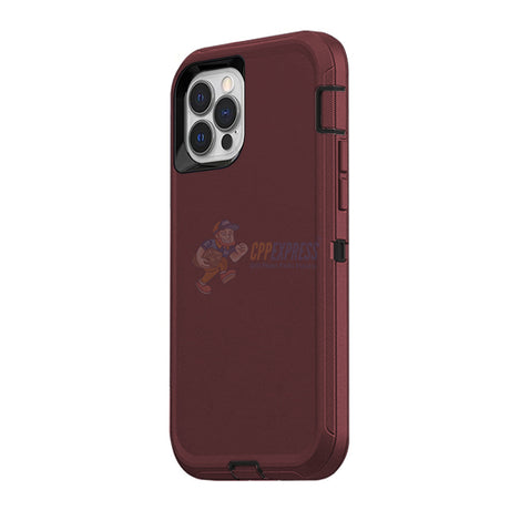 iPhone 13 Pro Max Shockproof Defender Case Cover Burgundy