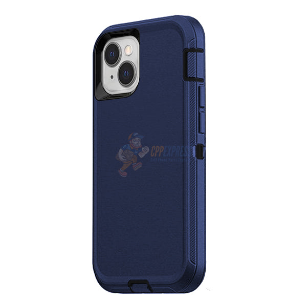 iPhone 14 Shockproof Defender Case Cover Dark Blue