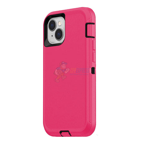 iPhone 14 Shockproof Defender Case Cover Hot Pink