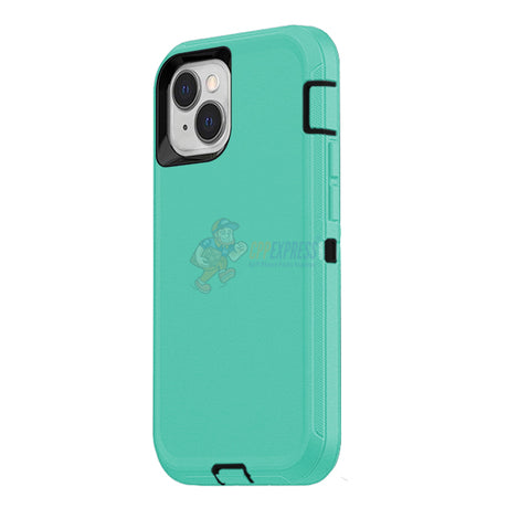 iPhone 14 Shockproof Defender Case Cover Light Blue