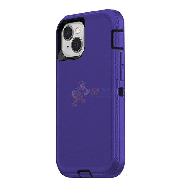 iPhone 14 Shockproof Defender Case Cover Purple