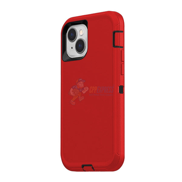 iPhone 14 Plus Shockproof Defender Case Cover Red