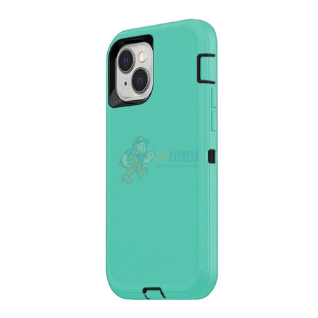 iPhone 14 Plus Shockproof Defender Case Cover Light Blue