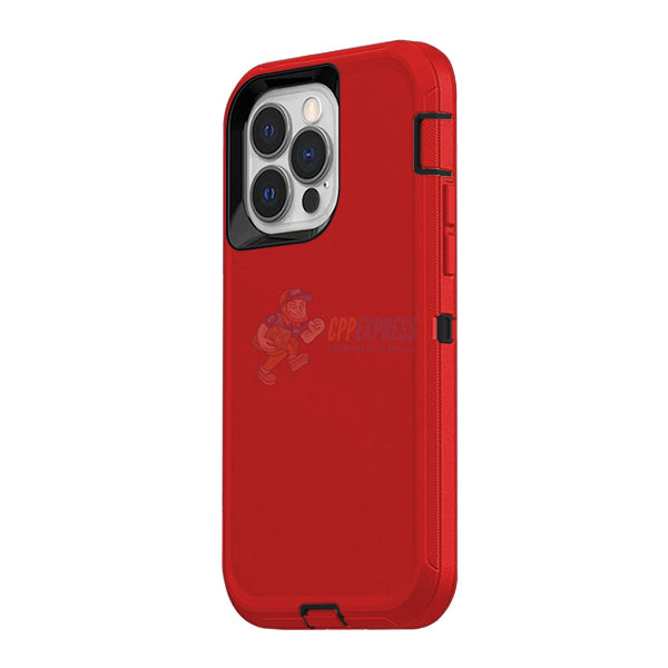 iPhone 14 Pro Shockproof Defender Case Cover Red