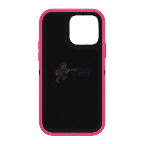 iPhone 14 Pro Shockproof Defender Case Cover Hot Pink