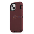 iPhone 15 Shockproof Defender Case Cover Burgundy