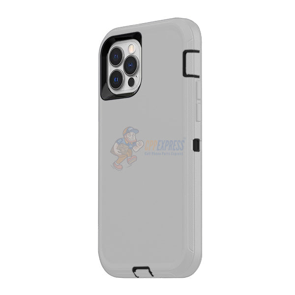 iPhone 15 Pro Max Shockproof Defender Case Cover Light Gray