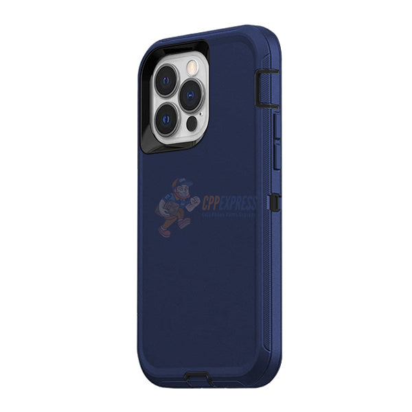 iPhone 15 Pro Shockproof Defender Case Cover Dark Blue