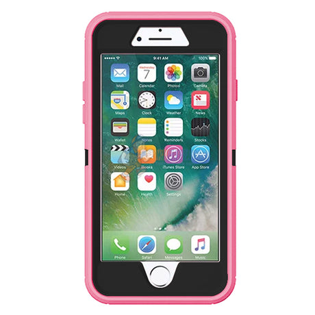 iPhone 7 iPhone 8 Shockproof Defender Case Cover Hot Pink